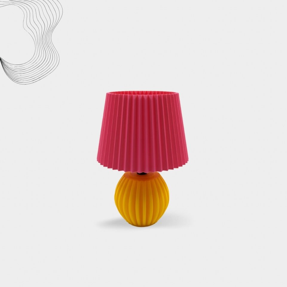 Striped Çocuk Abajur pembe