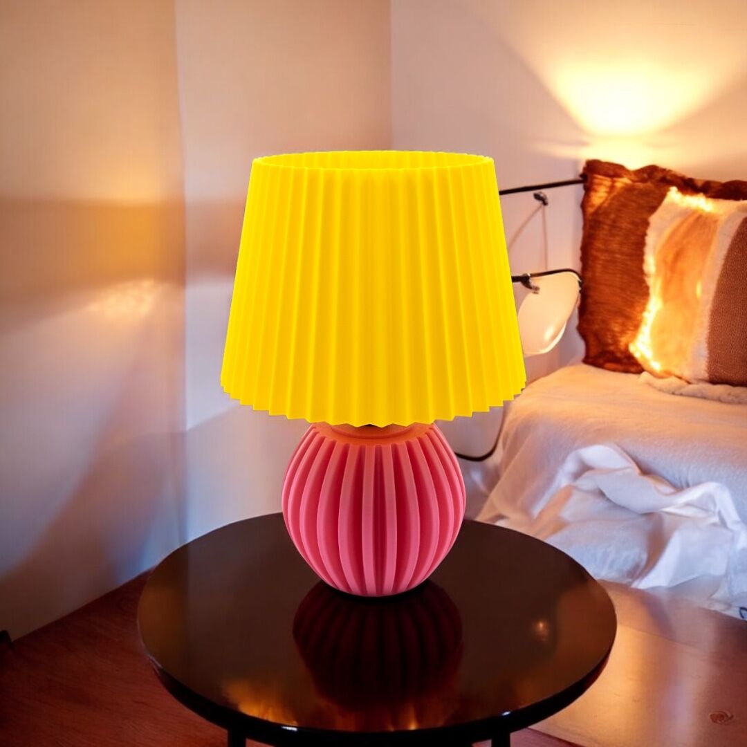 Striped Çocuk Abajur sarı