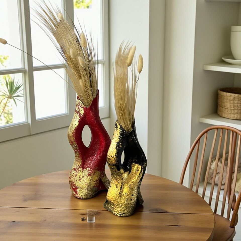 Diva Vase Sanatsal Vazo 2 boy takım